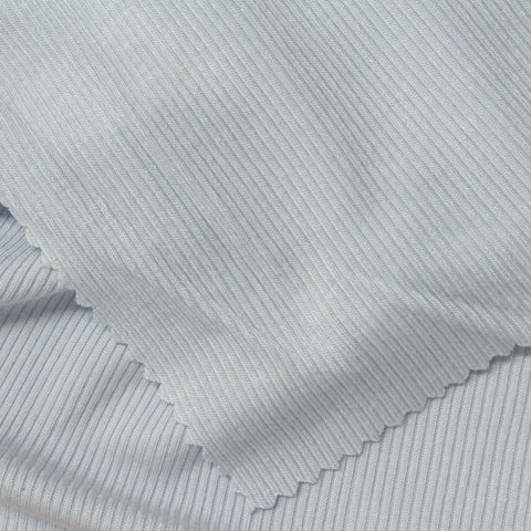 Light Blue Ribbed Rib Knit, Viscose