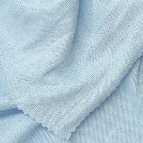 Light Blue Textured Rib Knit, Polyester