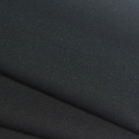Scuba Knit Fabric, 310 gsm, 170 cm — Black