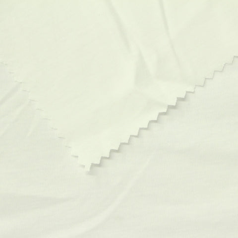 100% Cotton Interlock Knit Fabric, 160 gsm, 175 cm — White, ref EF-263373