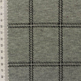 Grey Plaid Interlock Knit, Polyester, 248 gsm — photo 1