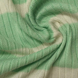 Light Green Check Rib Knit, Polyester — photo 1