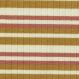 Cream Horizontal-Stripe Rib Knit, Poly-Cotton, 260 gsm — photo 1