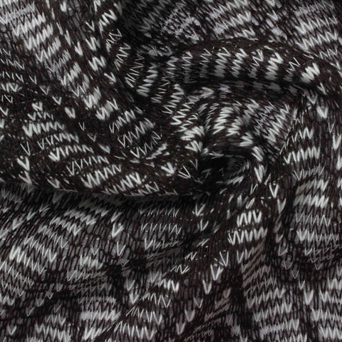 Black Geometric Jacquard, Polyester, 172 gsm