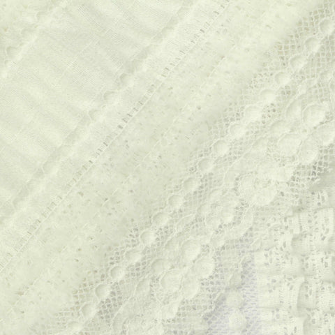 Cream Openwork Lace, Cotton-Nylon, 170 gsm