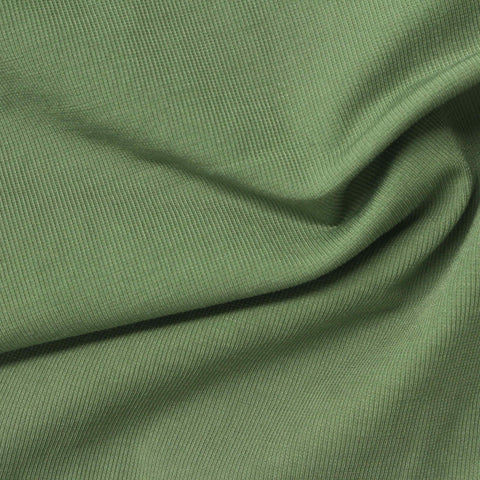Viscose Nylon Stretch Interlock Knit Fabric, 230 gsm, 160 cm — Green