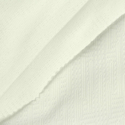White Vertical-Line Pointelle Knit, Polyester