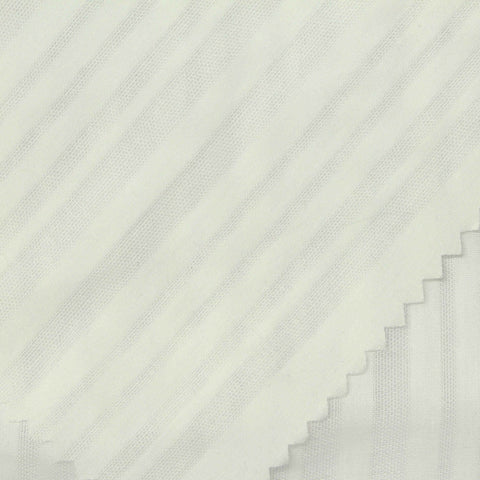 White Vertical-Stripe Poplin, Cotton
