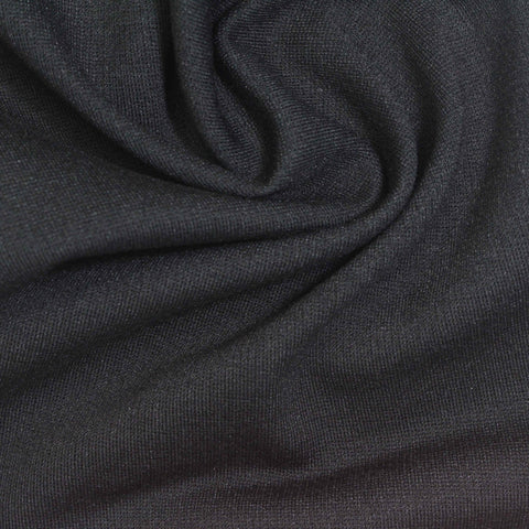 Viscose Nylon Stretch Ponte Knit Fabric, 300 gsm, 155 cm — Grey