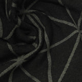 Dark Grey Geometric-Grid Interlock Knit, Poly-Cotton — photo 1