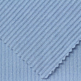 Brushed Polyester Stretch Rib Knit Fabric, 342 gsm, 325 cm — Blue — photo 1