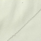Brushed Polyester Stretch Waffle Knit Fabric, 240 gsm, 138 cm — White — photo 1