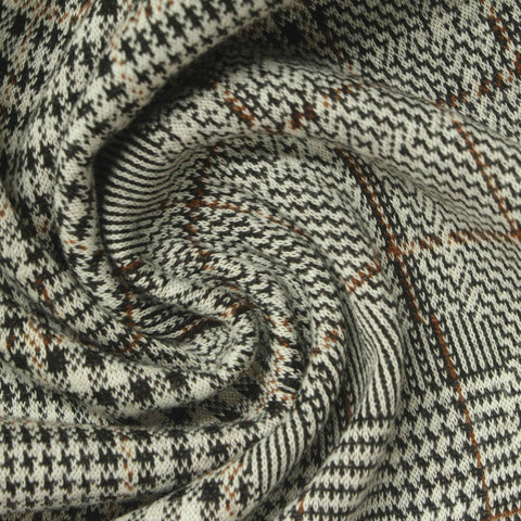 Black Plaid Jacquard, Poly-Cotton, 300 gsm, 150 cm, ref EF-251988