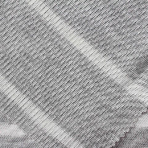 Dark Grey Horizontal-Stripe Jersey Knit