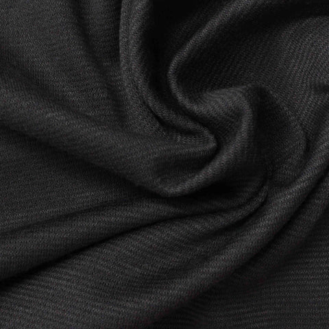 Polyester Viscose Stretch Interlock Knit Fabric, 185 gsm, 175 cm — Grey