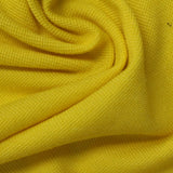 Polyester Viscose Piqué Knit Fabric, 200 gsm, 190 cm — Yellow — photo 1