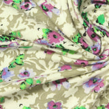 Pink Flowers Knit, Viscose, 200 gsm — photo 1
