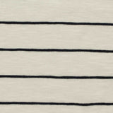 Black Horizontal-Stripe Jersey Knit, Cotton, 140 gsm — photo 1