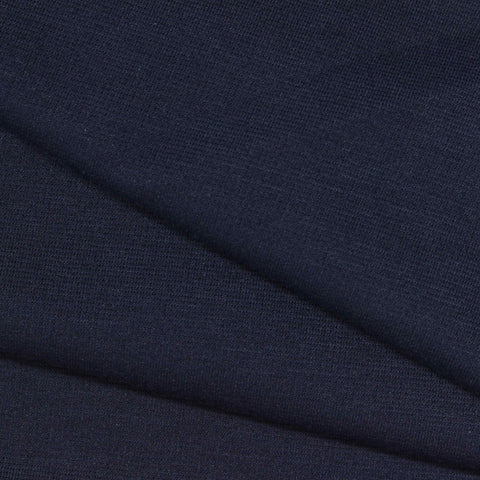 Polyester Stretch Ponte Knit Fabric, 250 gsm, 155 cm — Navy