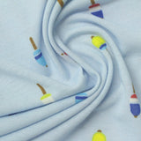 Printed Polyester Stretch Jersey Knit Fabric, 140 gsm, 165 cm — Blue — photo 1