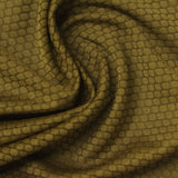 Olive Tone-on-Tone Square Interlock Knit, Polyester — photo 1