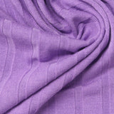 Polyester Viscose Stretch Rib Knit Fabric, 178 gsm, 148 cm — Purple — photo 1