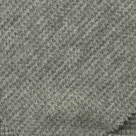 Grey Marl Waffle Knit, Viscose-Poly