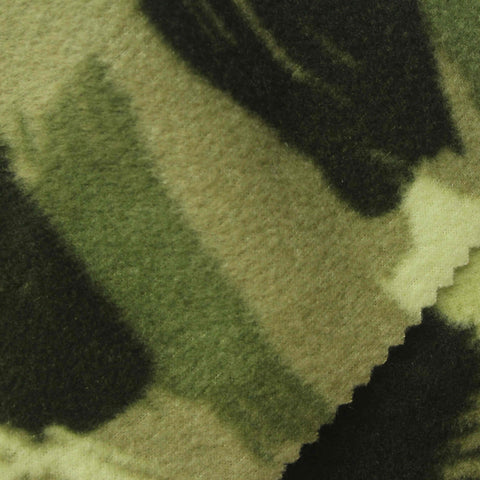 Green Camo Jersey Knit, Polyester, 260 gsm