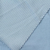 Viscose Polyester Stretch Rib Knit Fabric, 300 gsm, 155 cm — Blue — photo 1