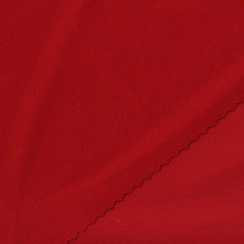 Polyester Stretch Piqué Knit Fabric, 230 gsm, 160 cm — Red