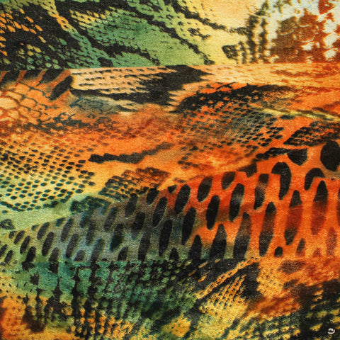 Orange Bold-Animal Print Knit, Polyester