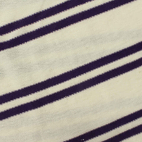 Dark Purple Stripes Rib Knit, Cotton-Viscose