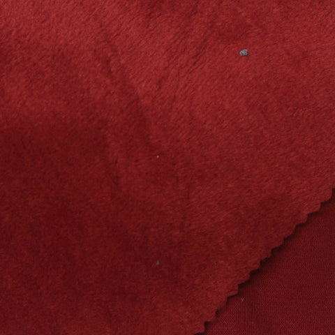 Polyester Cotton Stretch Velvet Fabric, 350 gsm, 171 cm — Red