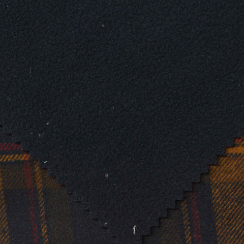 Dark Brown Plaid Woven, Cotton-Poly