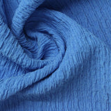 Jacquard Polyester Stretch Crepe Fabric, 185 gsm, 133 cm — Blue — photo 1