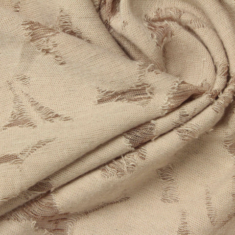 Beige Abstract Jacquard, Poly-Viscose