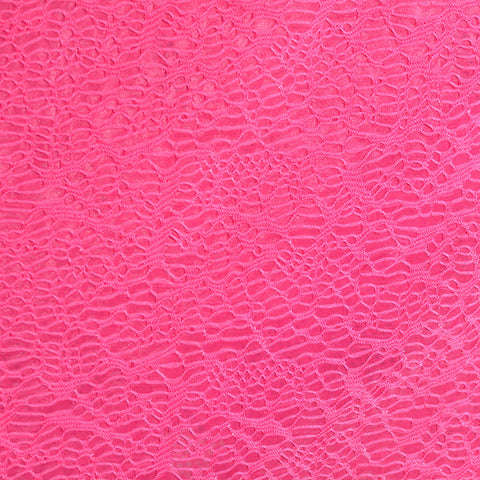 Pink Openwork Jersey Knit, Polyester