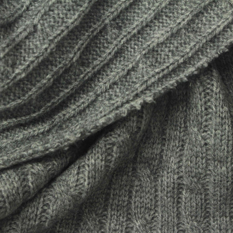 Jacquard Pointelle Knit Fabric, 300 gsm, 160 cm — Grey
