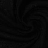 Viscose Rib Knit Fabric, 143 gsm, 190 cm — Black — photo 1