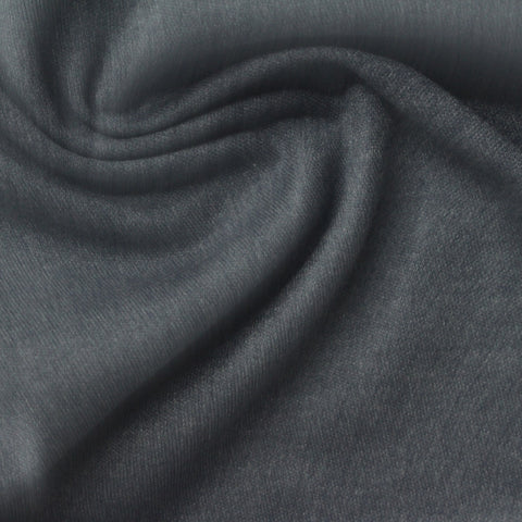 Grey Heather Interlock Knit, Poly-Viscose, 230 gsm