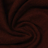 Brushed Polyester Stretch Chunky Knit Fabric, 210 gsm, 160 cm — Brown — photo 1