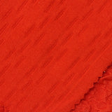 Red Textured Interlock Knit, Polyester — photo 1