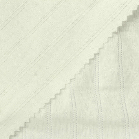 Off-White Openwork Rib Knit, Cotton