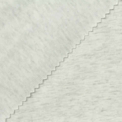 Light Grey Marl Jersey Knit, Cotton-Poly, 175 gsm