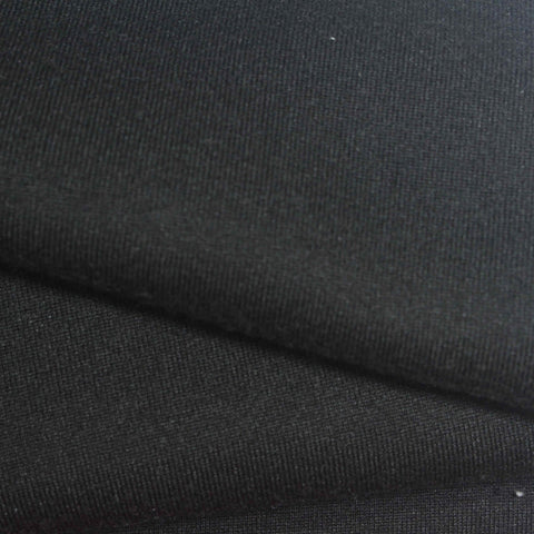 100% Polyester Fleece Fabric, 370 gsm, 160 cm — Black