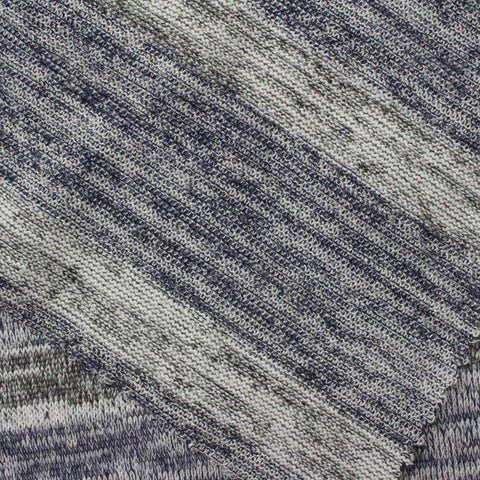 White Marl Jersey Knit, Poly-Viscose, 205 gsm