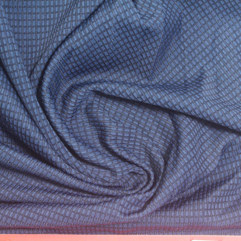 Blue Check Interlock Knit, Polyester, 170 gsm