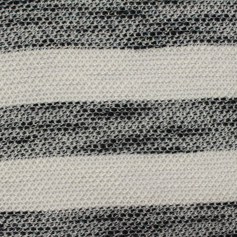 Black Diagonal-Stripe Chunky Knit, Polyester, 250 gsm