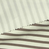 Brown Horizontal-Stripe Scuba Knit, Viscose-Poly — photo 1