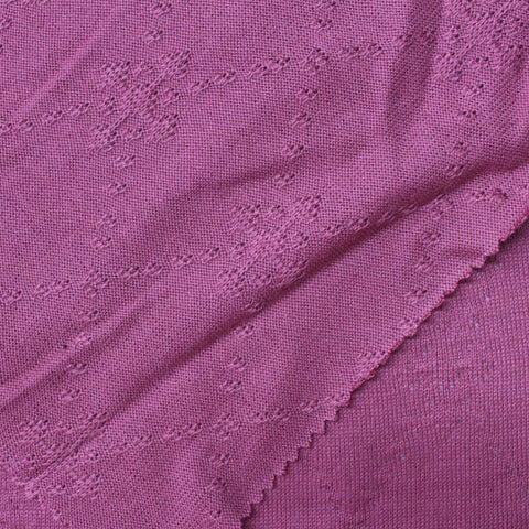 Purple Marl Pointelle Knit, Cotton-Modal